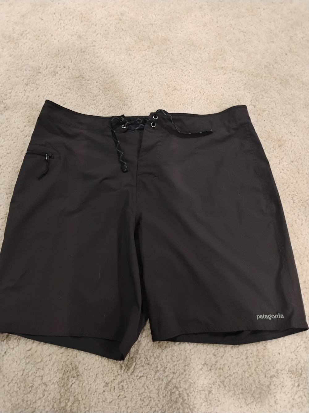 Patagonia Black Men's Lace-Up Swim Board Shorts